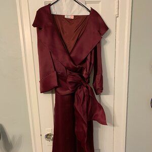 "Portrait collar" full length dress/gown